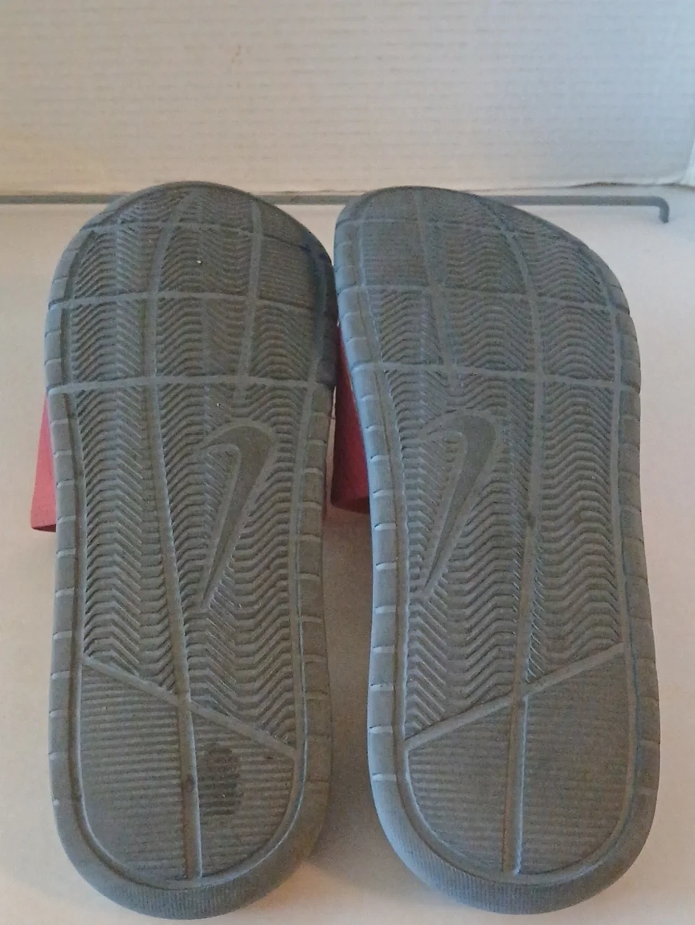 Nike Solaroft Men's Pink Strap Slides with Yellow Footbeds